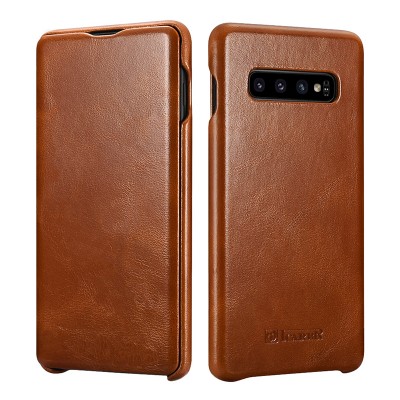 Support Wireless Charging Handmade Real Leather Case for Samsung Galaxy S10 S10 Plus